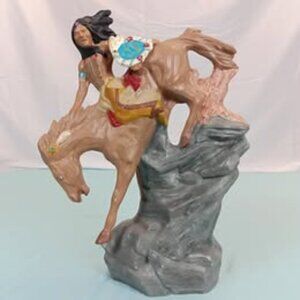 A1-6 Native American Riding a Horse, Ceramic Figurine
